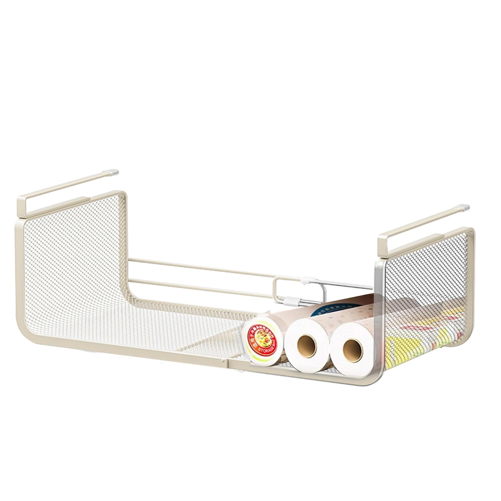 Unterregalkorb Ausziehbar, Multifunktional Und Aufhängbar | Ausziehbarer Unterregal-Organizer Organizer für Küche, Arbeitszimmer, Gewürze, Konserven, Geschirr, Backzubehör