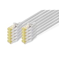 DIGITUS Cavo LAN Cat 6A - 0,25 m - 10 pezzi - Cavo di rete RJ45
