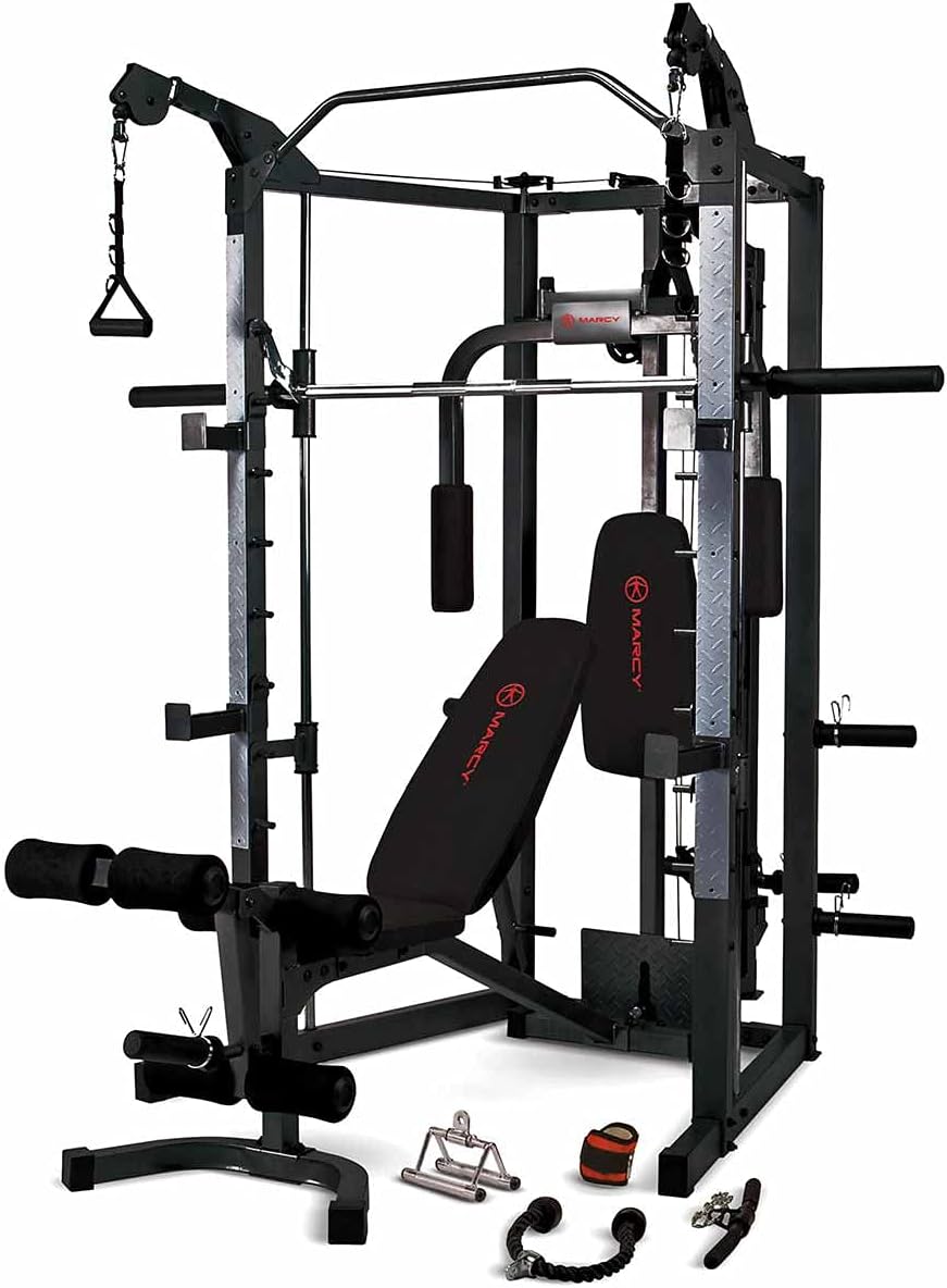 Marcy Eclipse Deluxe Smith Machine Gym - Black/Red