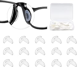 15 Pairs Silicone Nose Pad Anti-Slip Adhesive Pad, Nose Pad Anti-Slip for Glasses, Anti-Slip Nose Pad Self-Adhesive, (Clear)