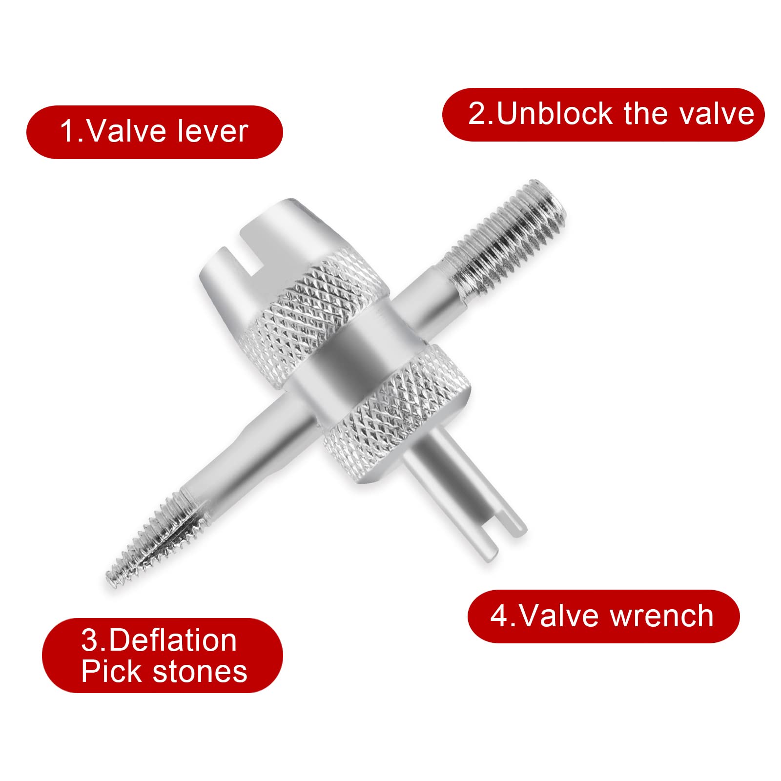 Strumento per la Rimozione della Valvola del Pneumatico,Chiave Valvola per Pneumatici,Attrezzo Smonta Valvole,Riparazione Rimozione Valvola Nucleo,per Auto,Moto,Biciclette,Camion e SUV 33 Pcs Tokaneit