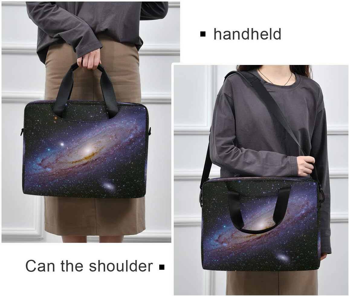 Laptop Bag Universe Galaxy Planet Laptop Sleeves Case for 13 14 15.6 Inch Computer Tablet Briefcases Carrying Case Shoulder Bag for Work