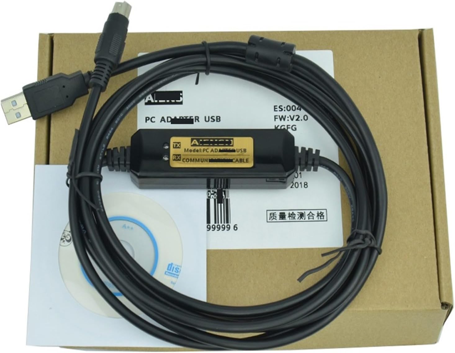 USB-SC09-FX プログラミングケーブル用 1個 FX-USB-AW データ通信 FX2N/FX1N/FX0N/  PLCプログラミングケーブルダウンロードライン通信ラインA/FXシリーズデータラインシリアルポートケーブルSC-09+(ブルー) PLCダウンロードデータケーブルプログラミングケーブル伝送ライン