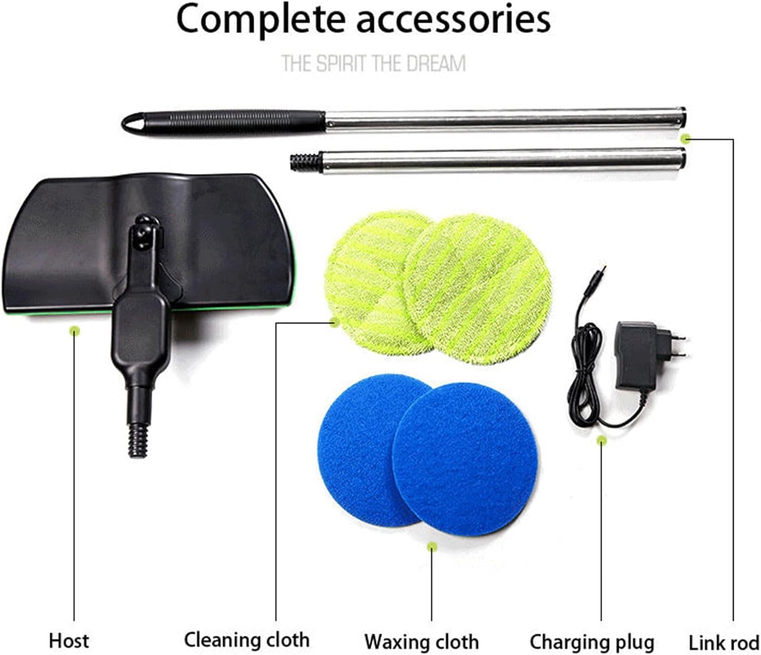 Rechargeable Cordless Steam Mop Cleaner,Floor Cleaner Machine with 2 Microfiber and 2 Polisher Pads,Multi-Function Scrubbing for Efficient Floor Cleaning