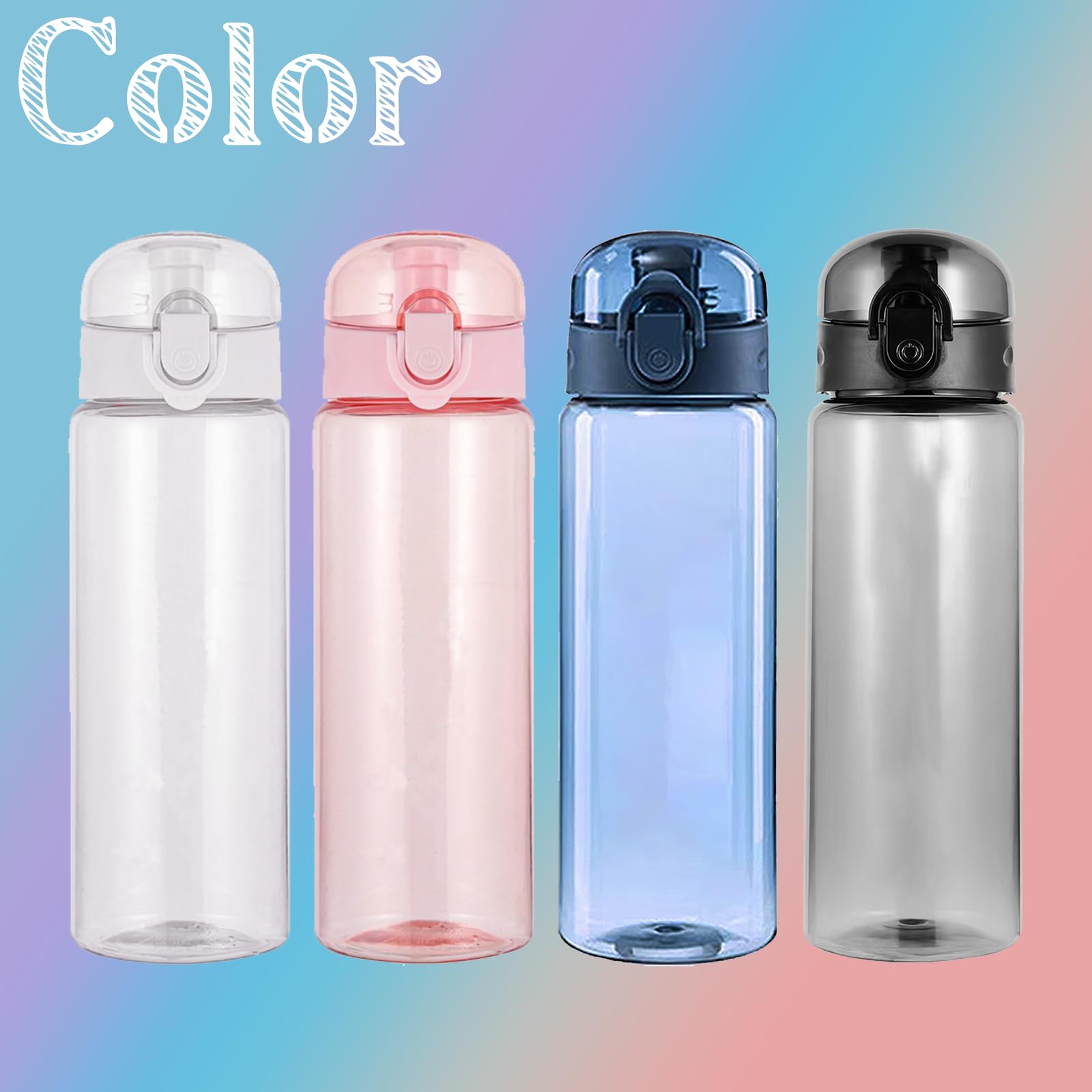 Bouteille D'Eau Personnalisée 780ml Avec Photo Et Prénom - Sur Mesure Bouteille En Plastique Transparente Reutilisable, Cadeau Sport/Fitness/Voyage Pour Femme, Homme, Adulte - Style Imprimé Blanc