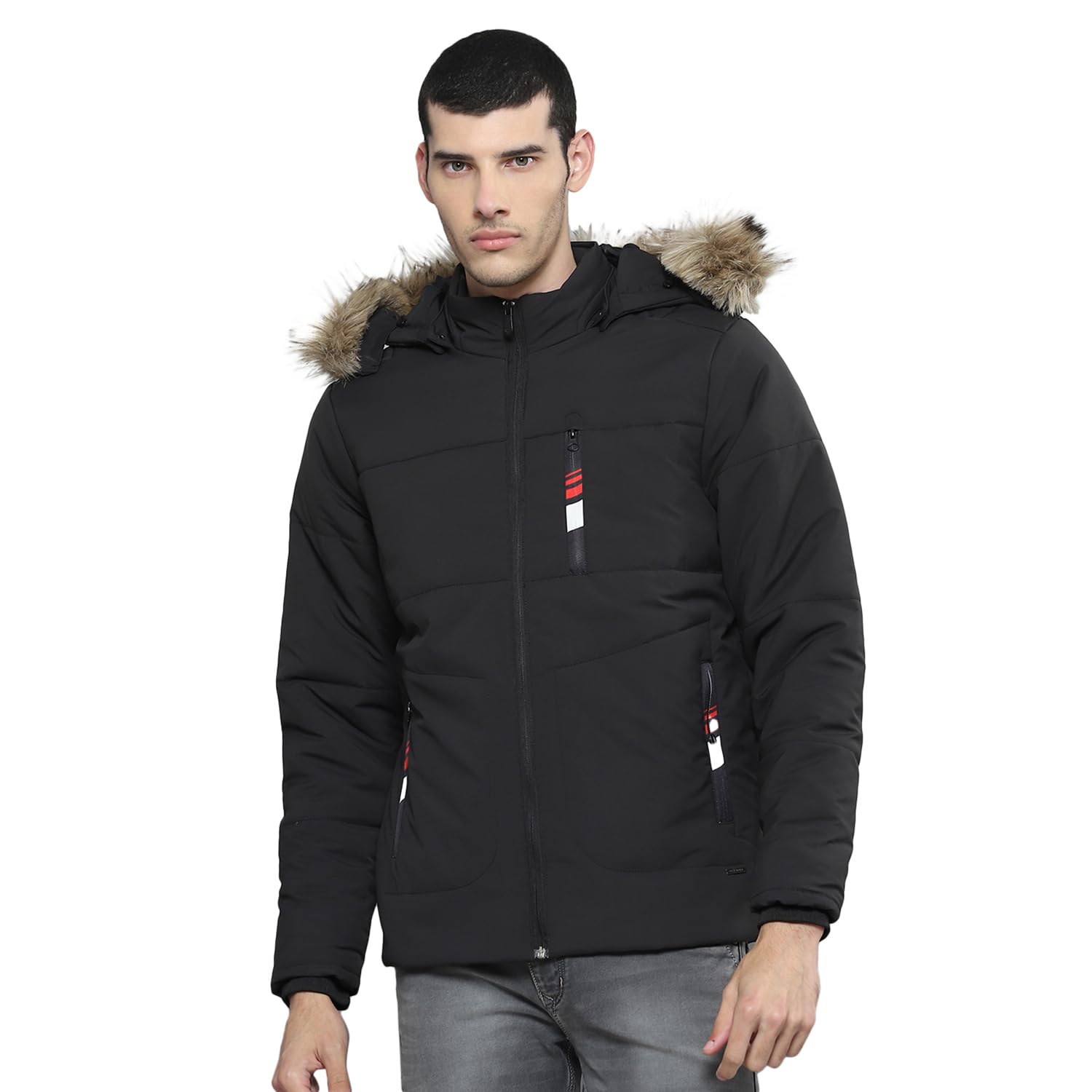 cloak & decker Mens Solid Black Detachable Hood Full Sleeve Jacket_-picture-18