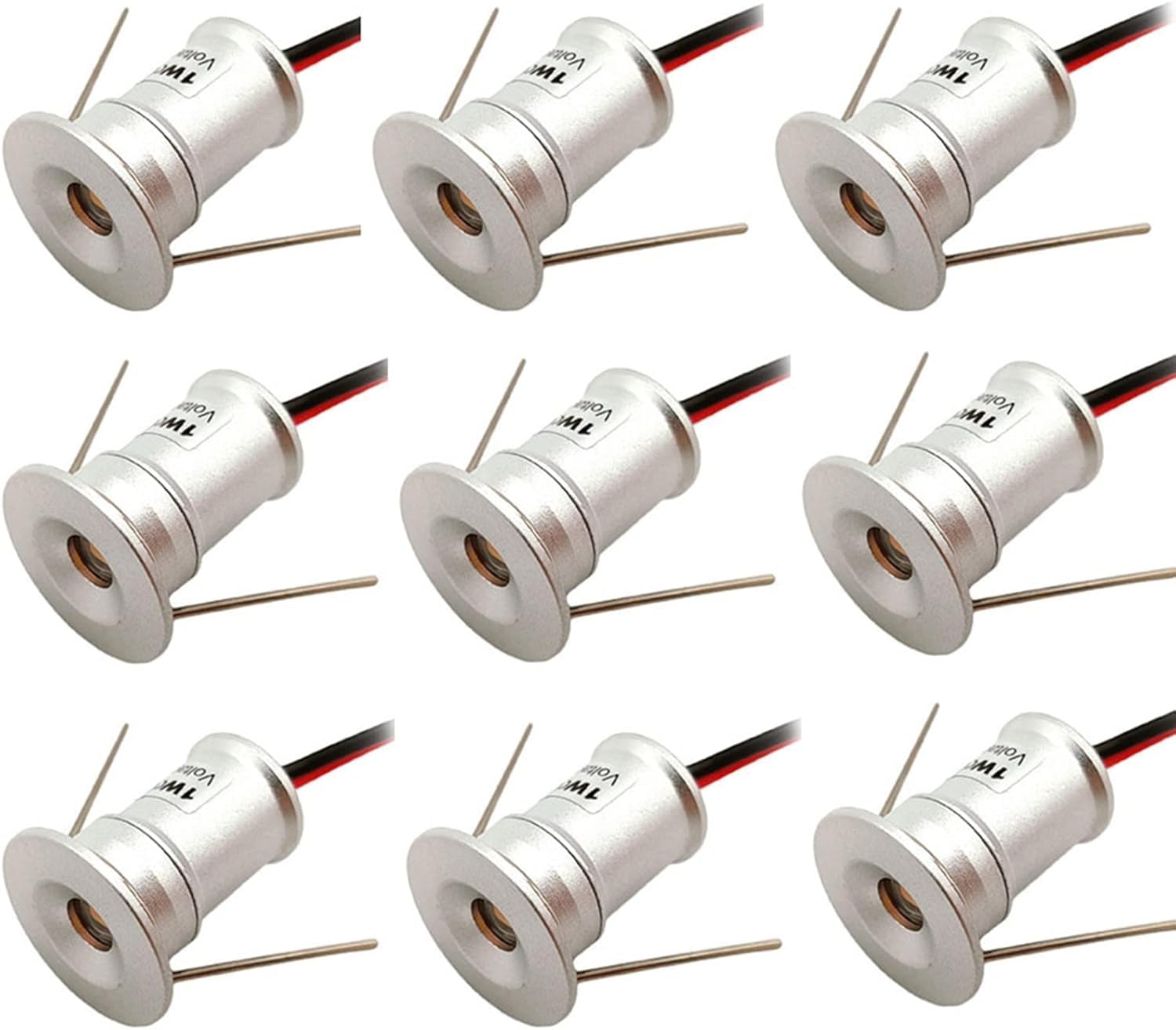 Focos led 12v empotrables y regulables RGB de 120° para luces de armarios