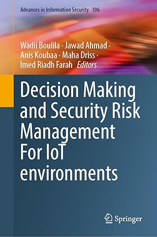 Decision Making and Security Risk Management for IoT Environments-finelybook