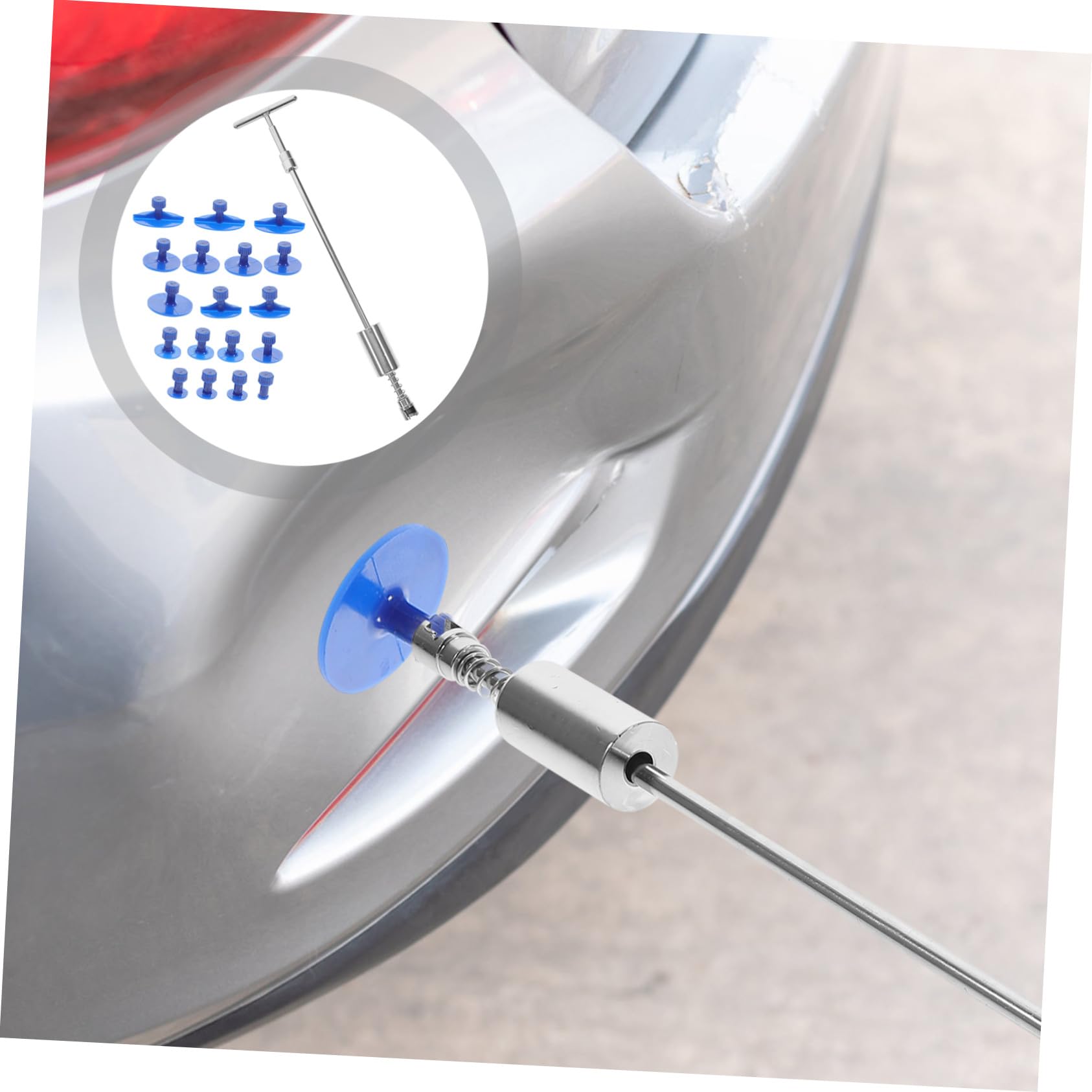 Kit de Herramientas Coche para Extracción de Abolladuras sin Dañar Pintura Martillo Deslizable con Extractor y Lengüetas Incluye Gomas de Varios para Reparación Rápida Carrocería