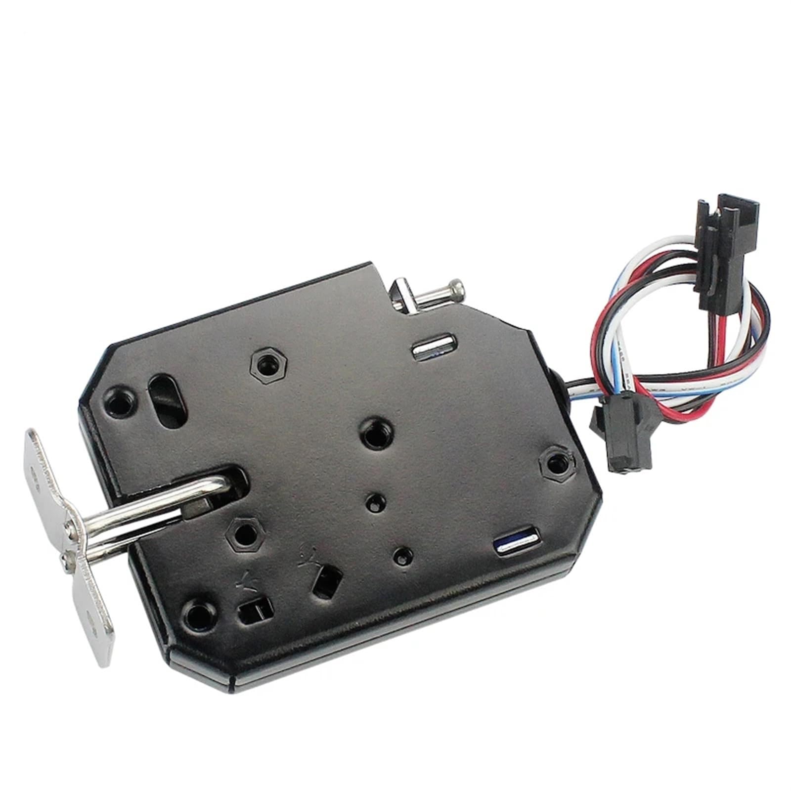 5 szt. DC 12 V mały zamek elektromagnetyczny automatyczny automat elektryczny zamek sterujący mini drzwi szafki elektroniczny zamek do drzwi (5 szt. - 4 zamki druciane)