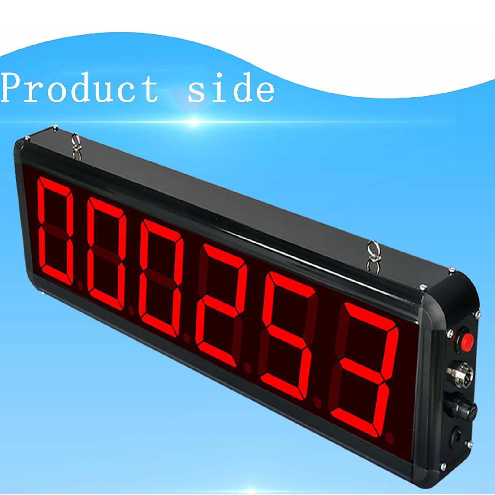 Compteur numérique à 6 chiffres, affichage LED et télécommande, plage de comptage de 0 à 999999 pour convoyeur, ligne de production, comptage de visiteurs