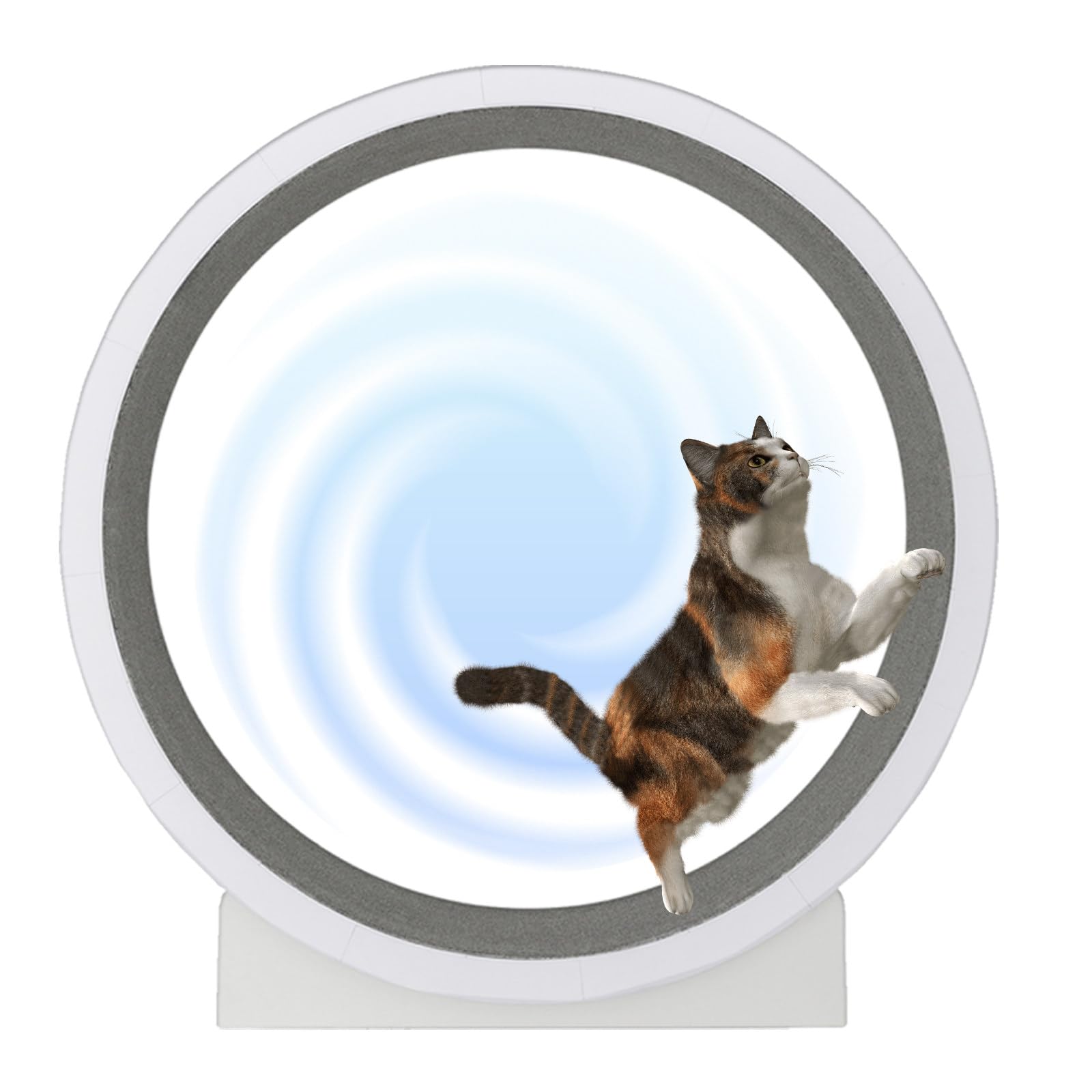 Rueda para Correr para gatos de 47 Pulgadas, Cinta de Correr para gatos con Pista alfombrada y Ruido ultrabajo, Ruedas para gatos fáciles de Instalar para gatos de Interior Fitness y Salud