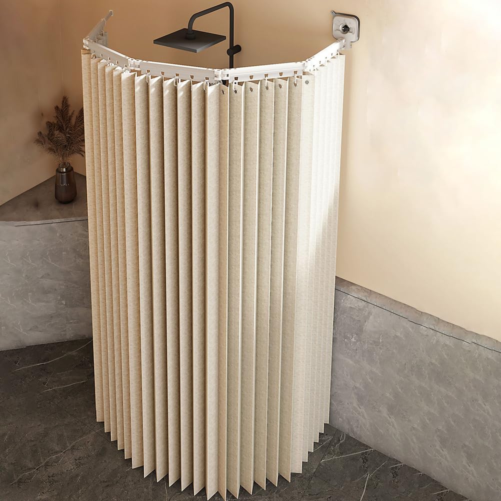 Barra de cortina de ducha en forma de U sin taladrar con ventosas fuertes, impermeable, ajustable para duchas de esquina, antimoho, fácil instalación, diseño que ahorra espacio