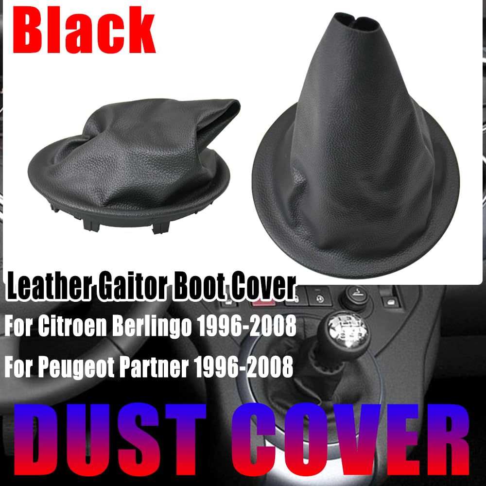 Soufflet De Levier De Vitesse Manuel En Cuir Noir Pour CitroëN Berlingo Ii Peugeot Partner 2008 2009 2010 2011 2012 2013 2014 2015 2016 2017 2018
