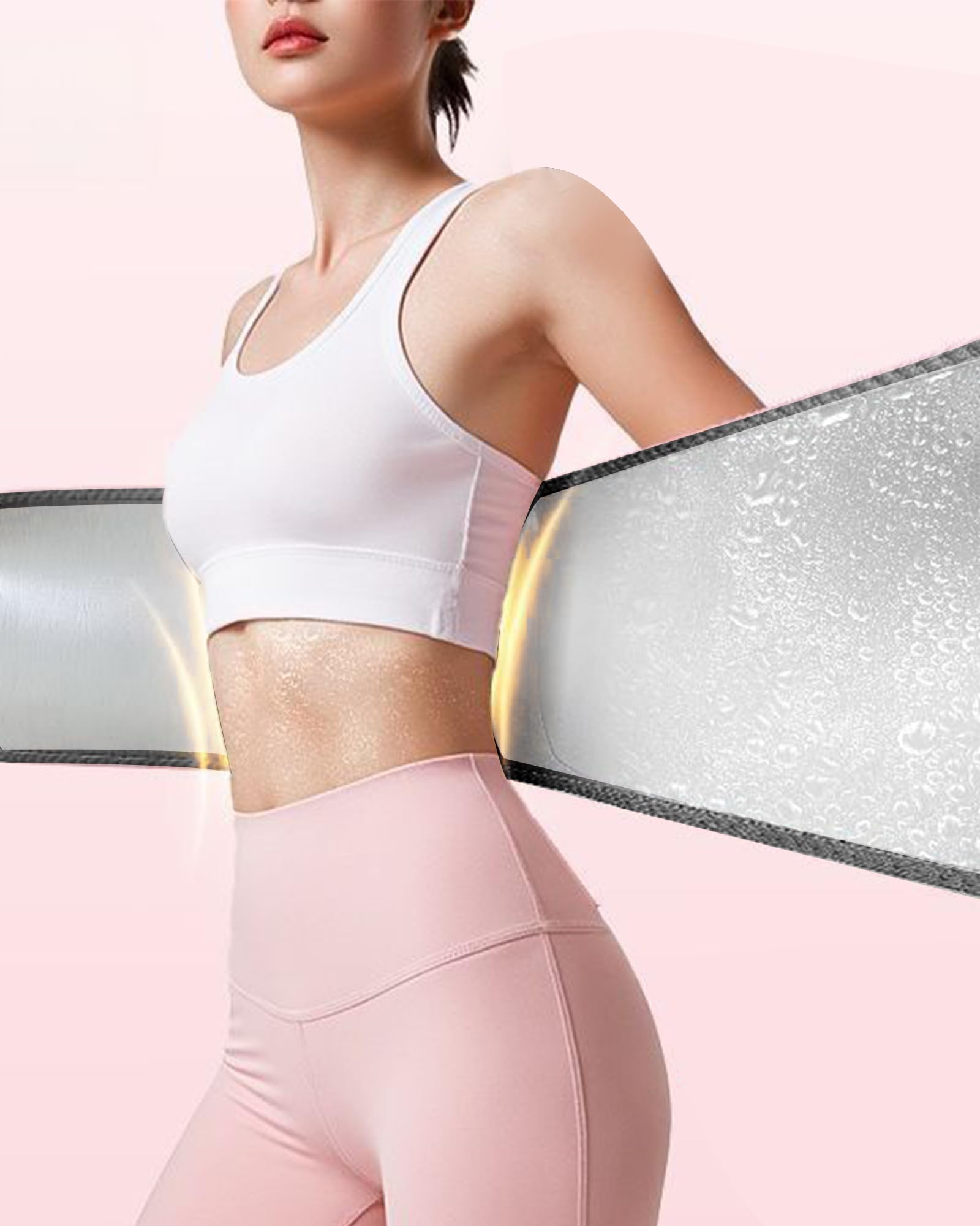 Faja Reductora Mujer y Hombre,Cintura Entrenador,Faja para Gimnasio de Neopreno,Cinturón Lumbar Abdominal de Ayuda para Sudar y Hacer Deporte