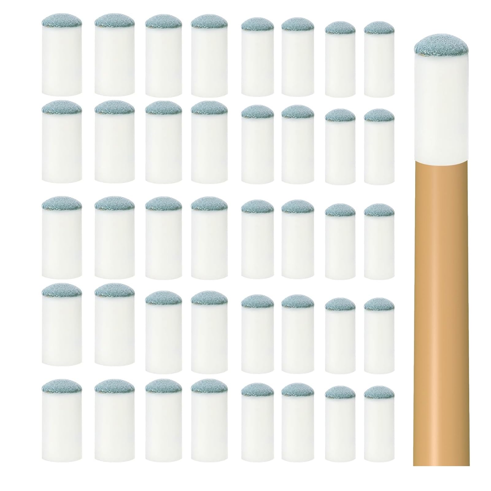 ZALAOR 40 PCS Slip on Pool Cue Tips – Snooker and Billiards Cue Tips Replacement Kit – Pool Stick Tips Accessories No Glue or Tools Required 9 mm 10 mm 12 mm 13 mm