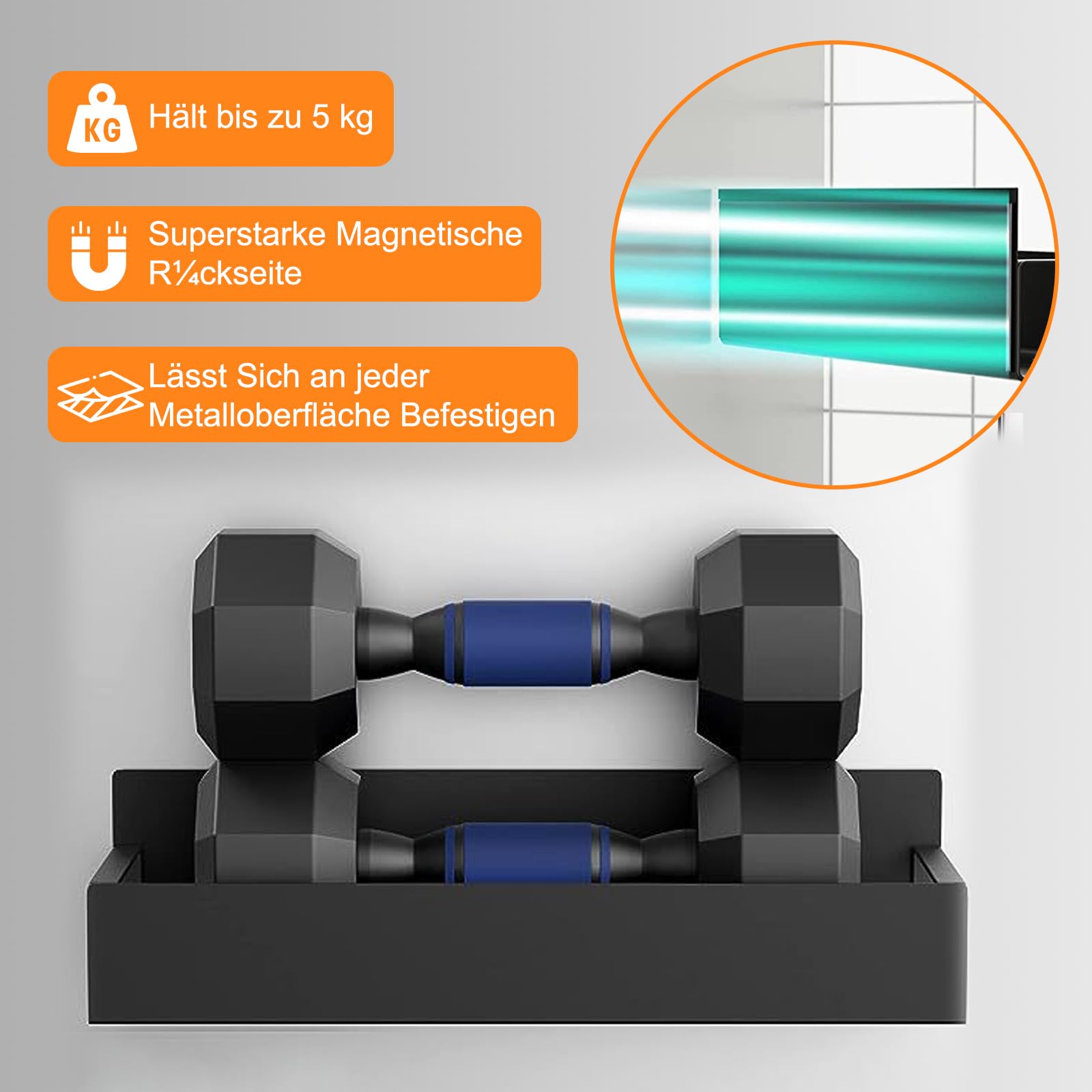 Set di 4 Portaspezie magnetico per frigorifero,Magnetica Porta Spezie,Mensola Cucina Magnetico,senza foratura,magneti sospesi,Porta Spezie Magnetico per organizzazione cucina e microonde