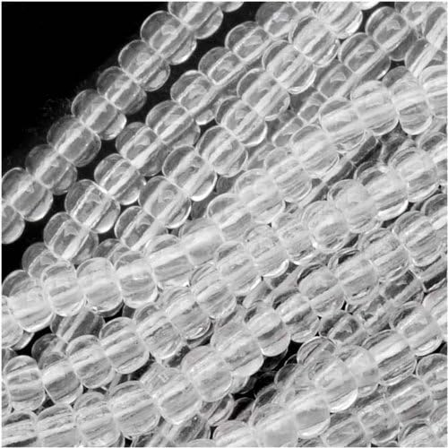 Jablonex Czech Glass Seed Beads Size 6/0; 8/0; 11/0 in Various Colors, Finishes & Quantities (Crystal Clear, 11/0 (1 Hank))