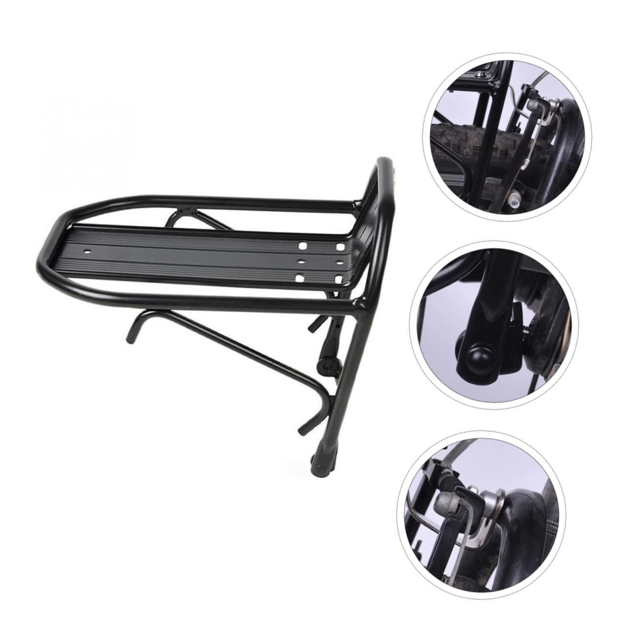 BELLIFFY 1pc Multipurpose Front Shelf for Bike Lightweight Compact Cycling Storage Rack Design for Easy Installation for Folding Bikes Durable Carrying Capacity