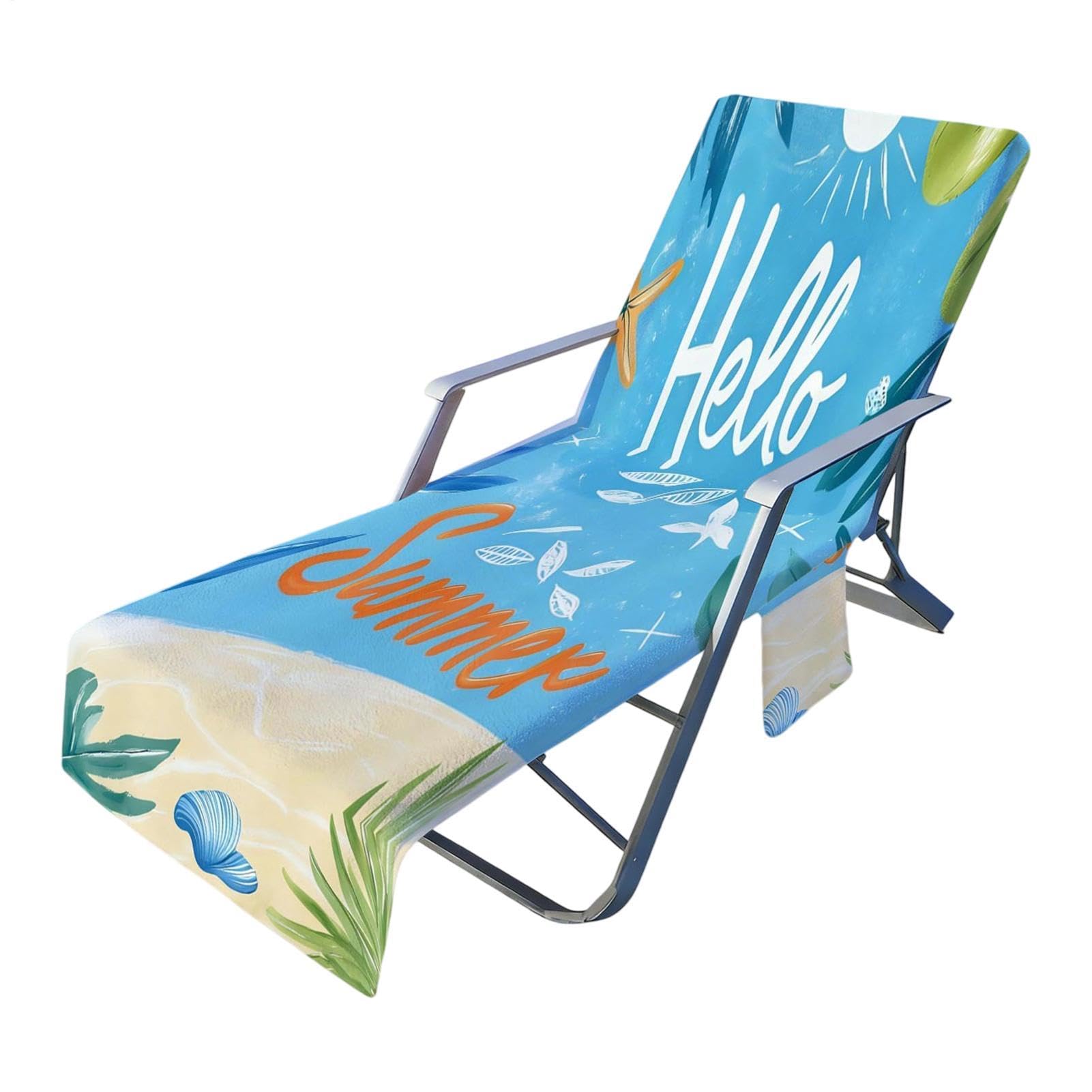 Toalla suave de secado rápido para silla de piscina de gran tamaño en playa