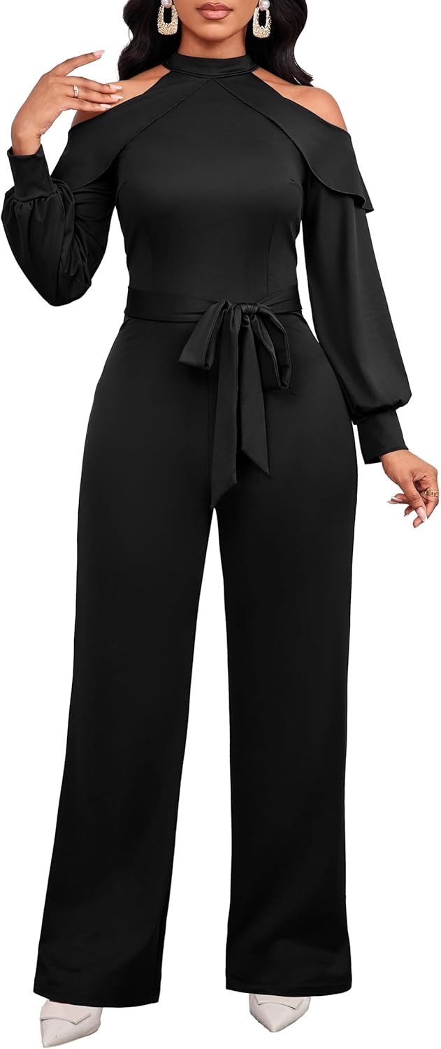 Jumpsuit for Women Sexy Elegant Long Straight Pants Cocktail Printing Jumpsuits Party Club with Zipper - Image 5