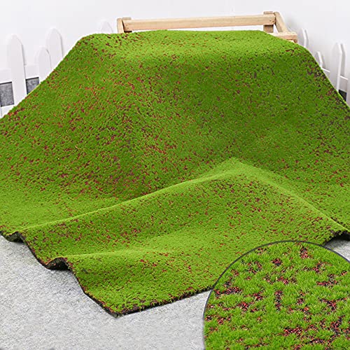 Blausky 1 styck 1 m x 1 m, konst, mossa, grön, mossa, dekoration, falsk, konstväxt, pysselmossa, dekomoos konstgjorda växter, konstmossa för pyssel för vägg, akvarium, gräsmatta, bonsai och