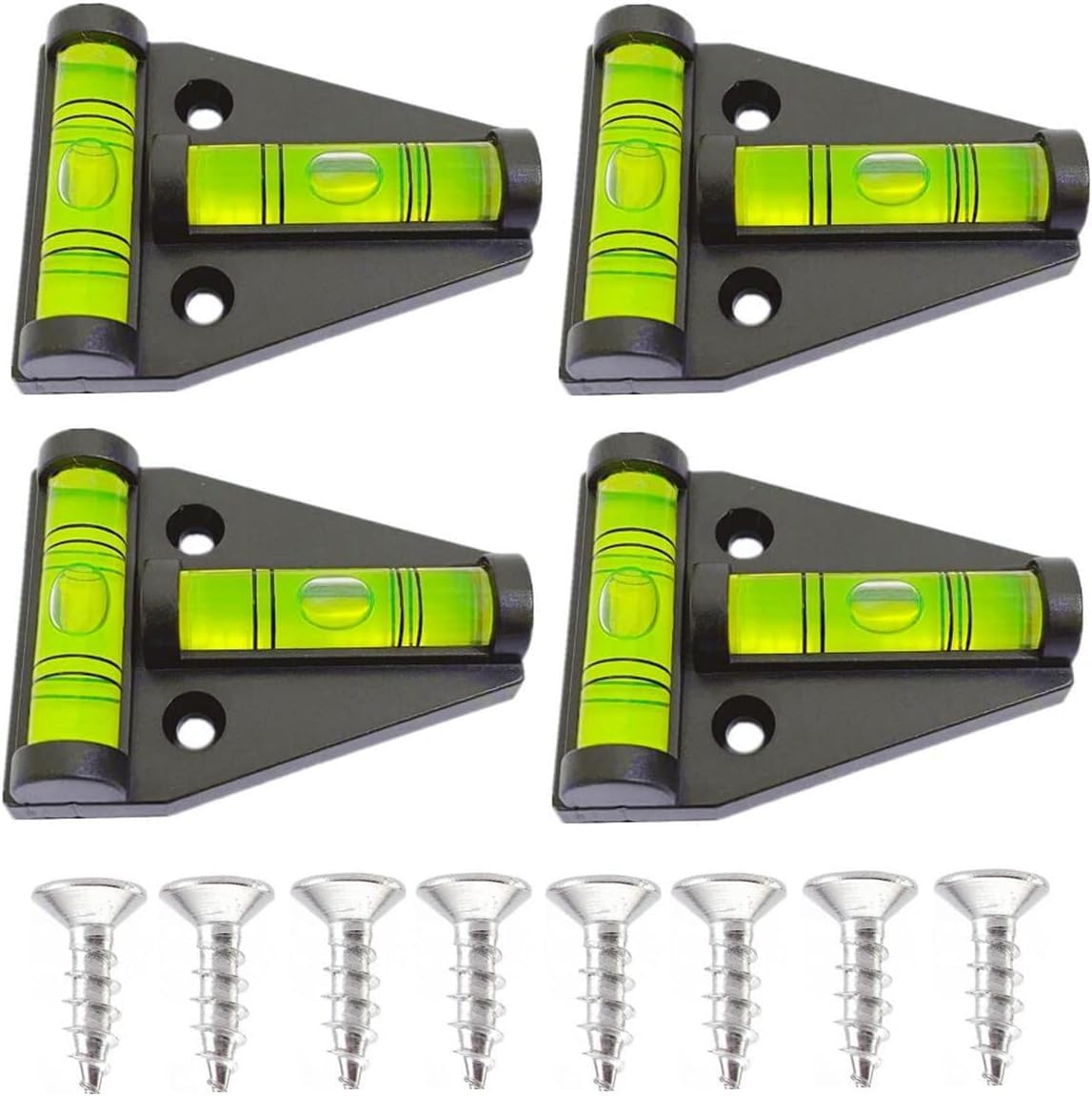 RV Level Bubble, T Type RV Accessories for Inside, Cross Check Bubble Level with Screws Mounting, Waterproof Camper Level Suitable for RV, Camper, Travel Trailer, Truck, Camera, Telescope 4Pack