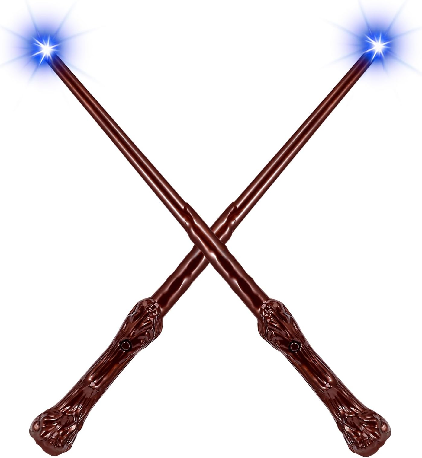 ShinySongLight Up Wand with Sound Magic Wizard Witch Wand Illuminating Toy Party Cosplay Costume Accessories 2 Pack, Root