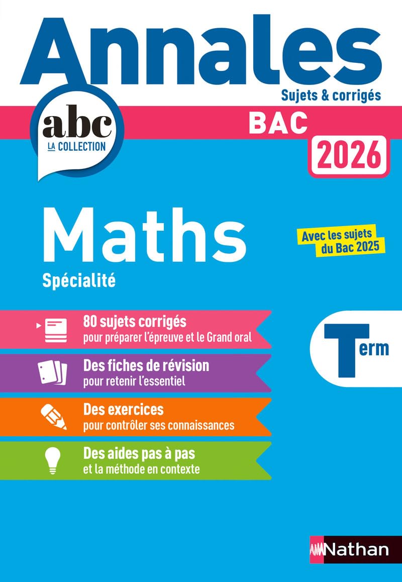 Annales ABC du BAC 2026 - Maths Terminale
