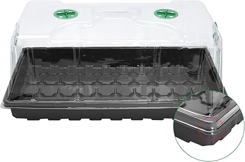 Miniatura 25 de MIXC Paquete de 10 bandejas de inicio de semillas 1020, bandejas extra gruesas y resistentes, sin agujeros, sin fugas, planos, de propagación