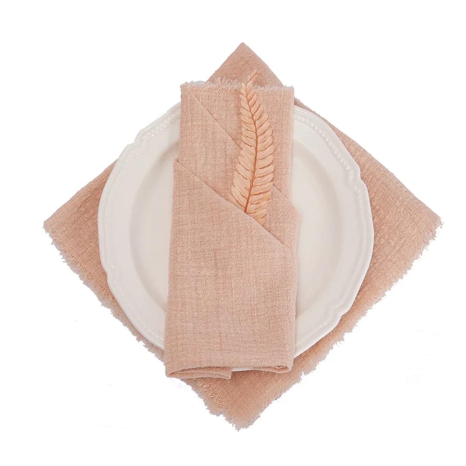 24pcs Cotton Napkin 32x32cm Tea Towel Wedding Party Table Decor Burrs Napkins