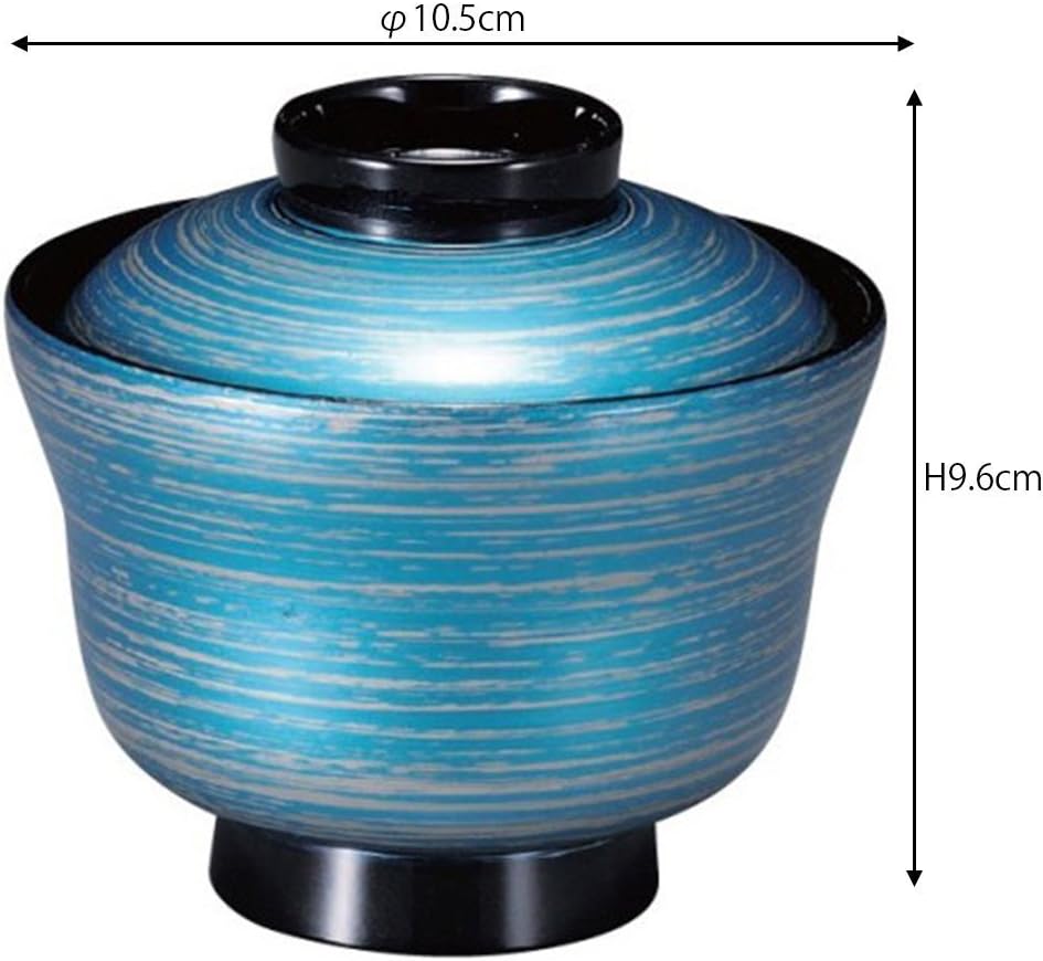 5-214-3 Soup Bowl, Blue (Blue), Diameter 4.1 x Height 3.8 inches (10.5 x 9.6 cm), Heat Resistant ABS
