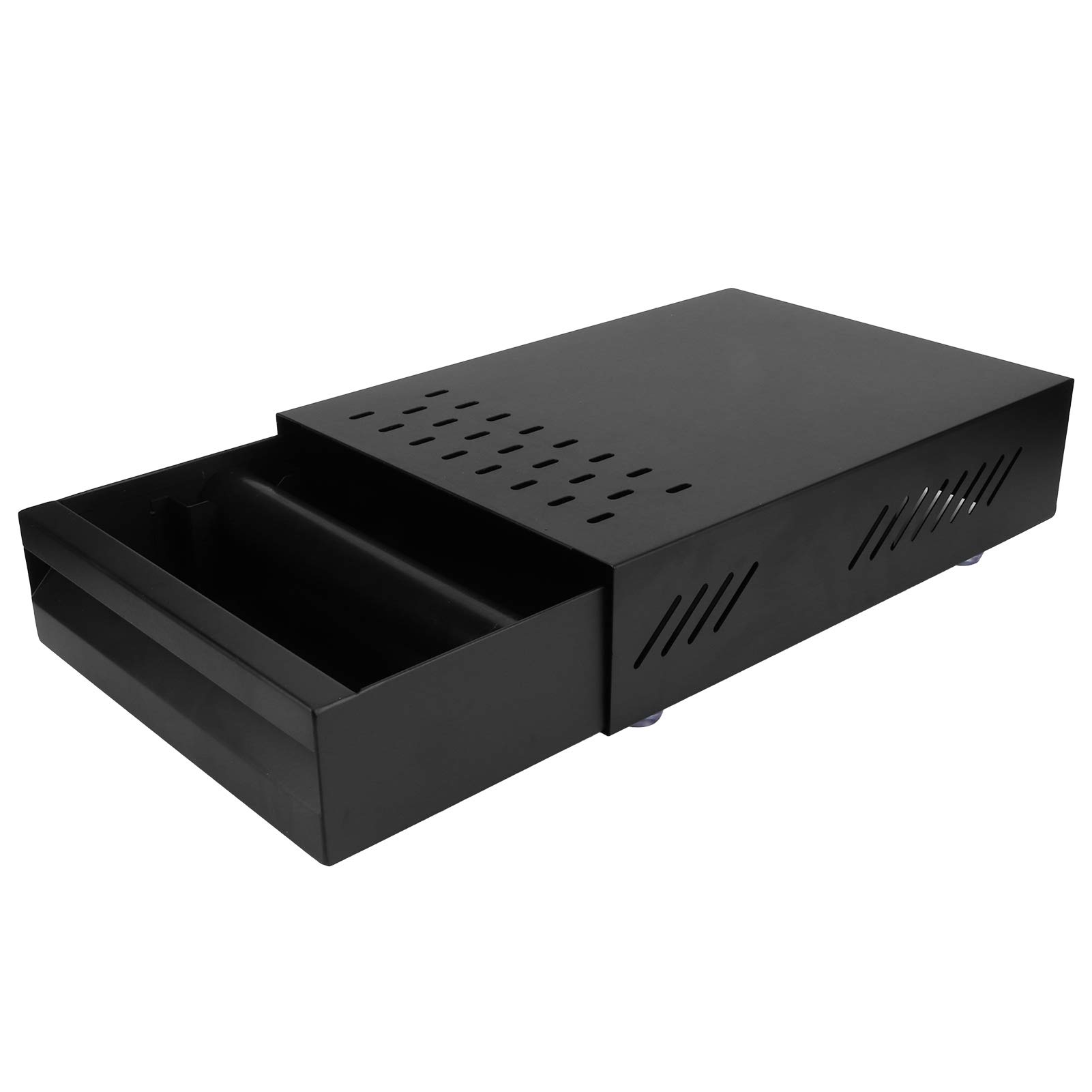 Desmontable Resistente a la oxidación Cuatro alfombrillas antideslizantes Caja de golpe de café Cajón de contenedor de posos de café Caja de golpe para Prensadores de café (Black rod, Black box)