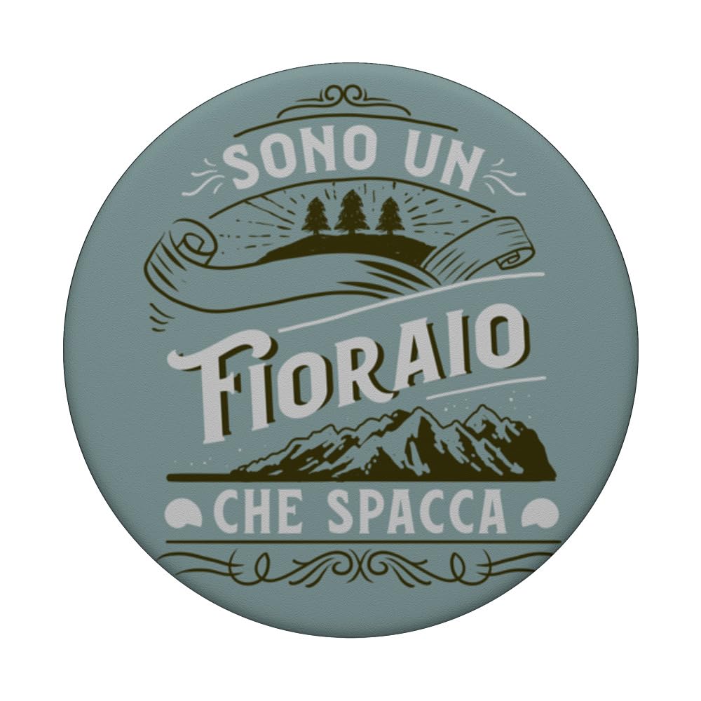 Un Fioraio Che Spacca Uomo Fiorista Regalo Fioraia PopSockets Swappable PopGrip, Black - Image 3