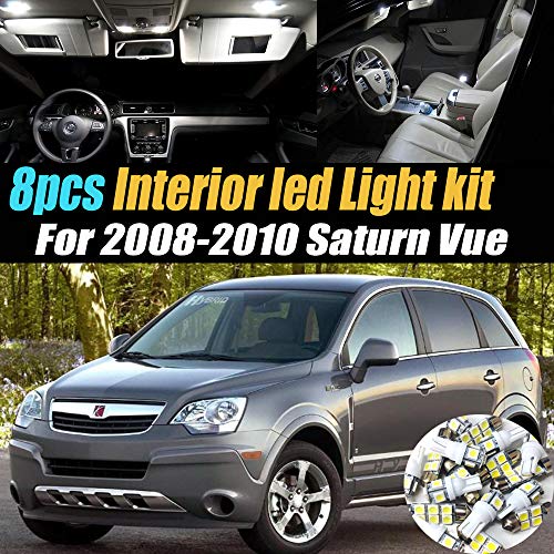 Kit de 8 Bombillas LED Blancas 6000K para Interior de Auto miniatura 1