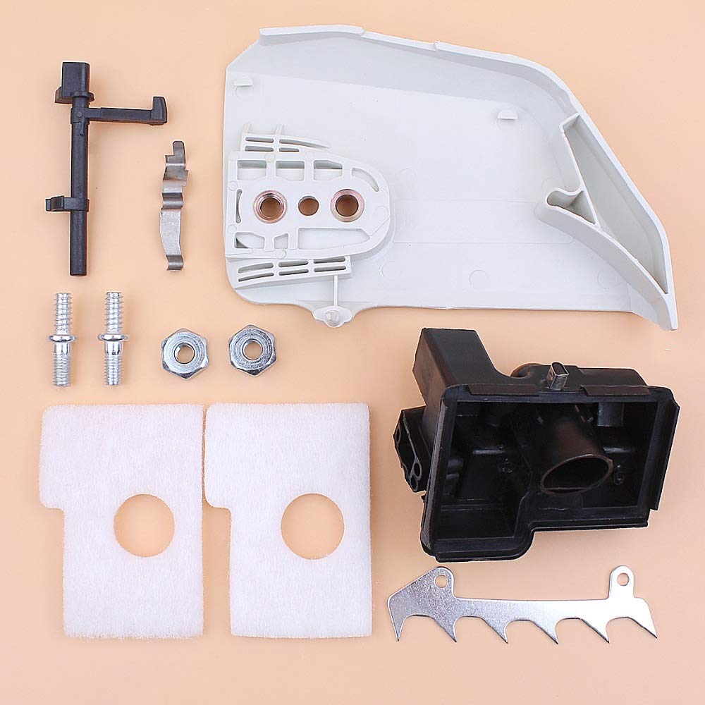 Cubierta de la Rueda Dentada Lateral Carcasa del Filtro de Aire Tuercas de Barra Pernos Kit de tala de Perros Compatible con 017018 MS180 MS170 Piezas de Motosierra de Gasolina