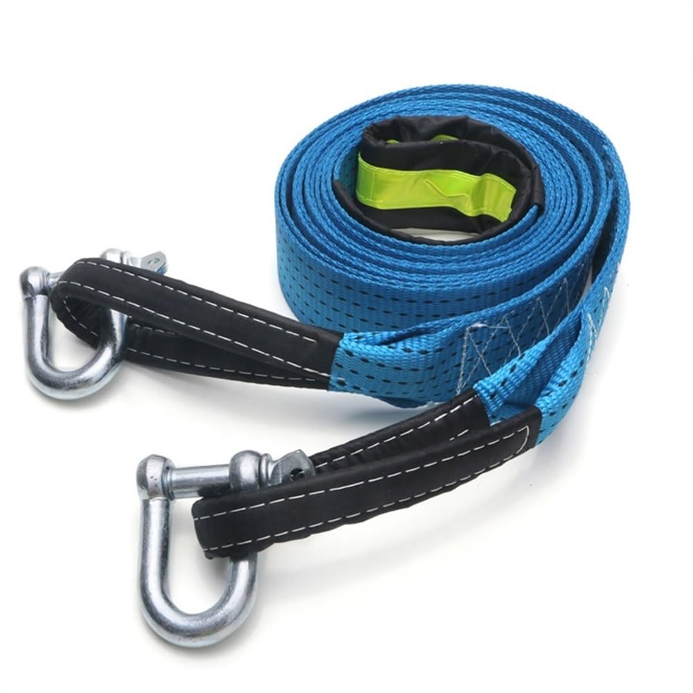 Correa de Remolque, Cuerda de Remolque Cable de Correa de Cuerda de Remolque de Automóvil de 8 Toneladas con Grillete de Gancho en U Nylon de Alta Resistencia para Correa de Remolque de Remol