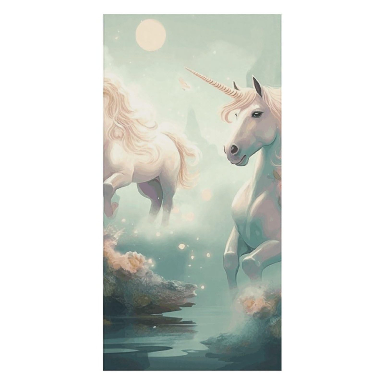 QMKFWT Unicorns Beach Towels Extra Large, Quick Dry Absorbent Multipurpose, Oversized Beach Towel, Sand Free Foldable Lightweight, Travel Towel, for Beach Pool Camping Travel Vacation, 63x31.5 in