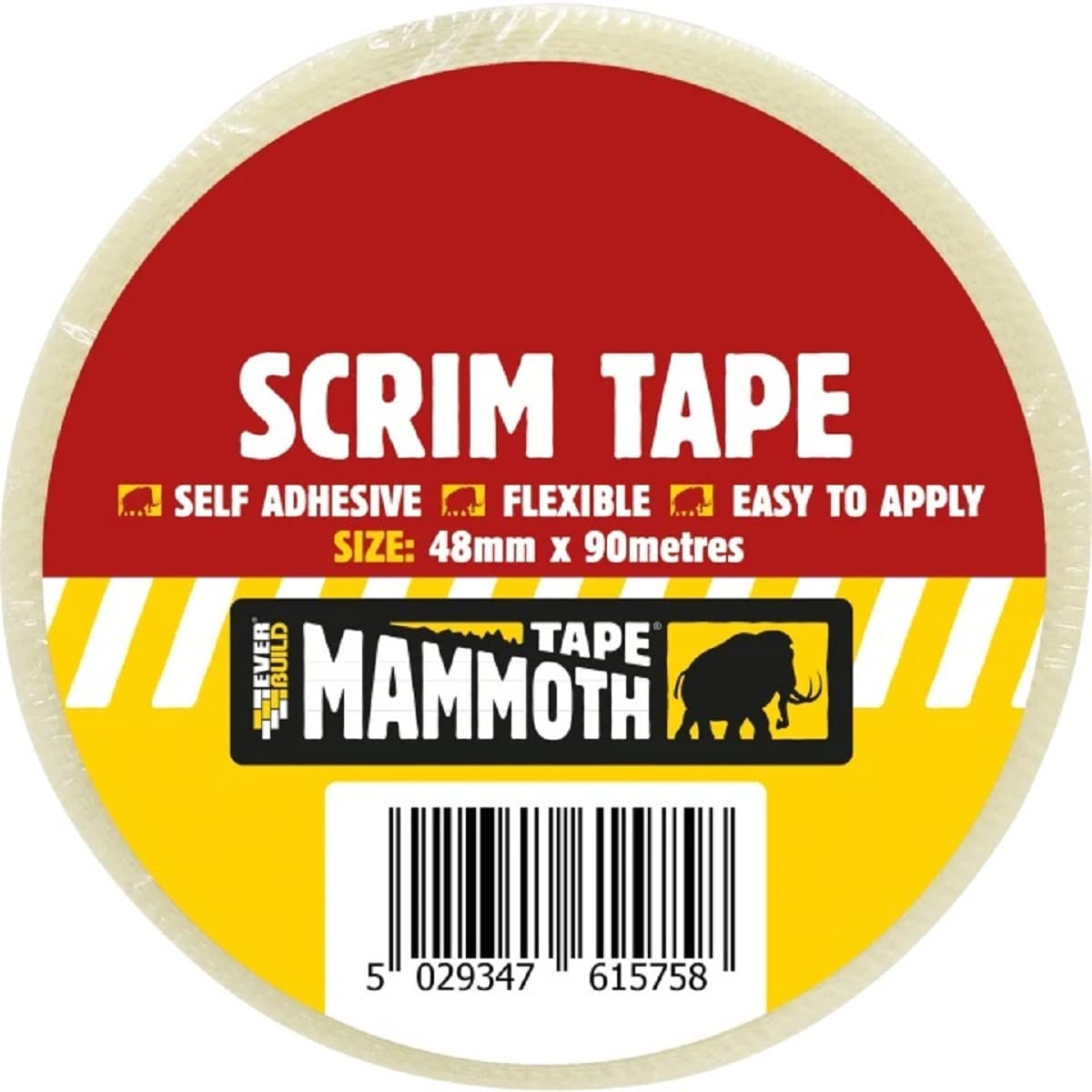 Everbuild Yellow Mammoth Scrim Tape, 48 Mm X 90 M