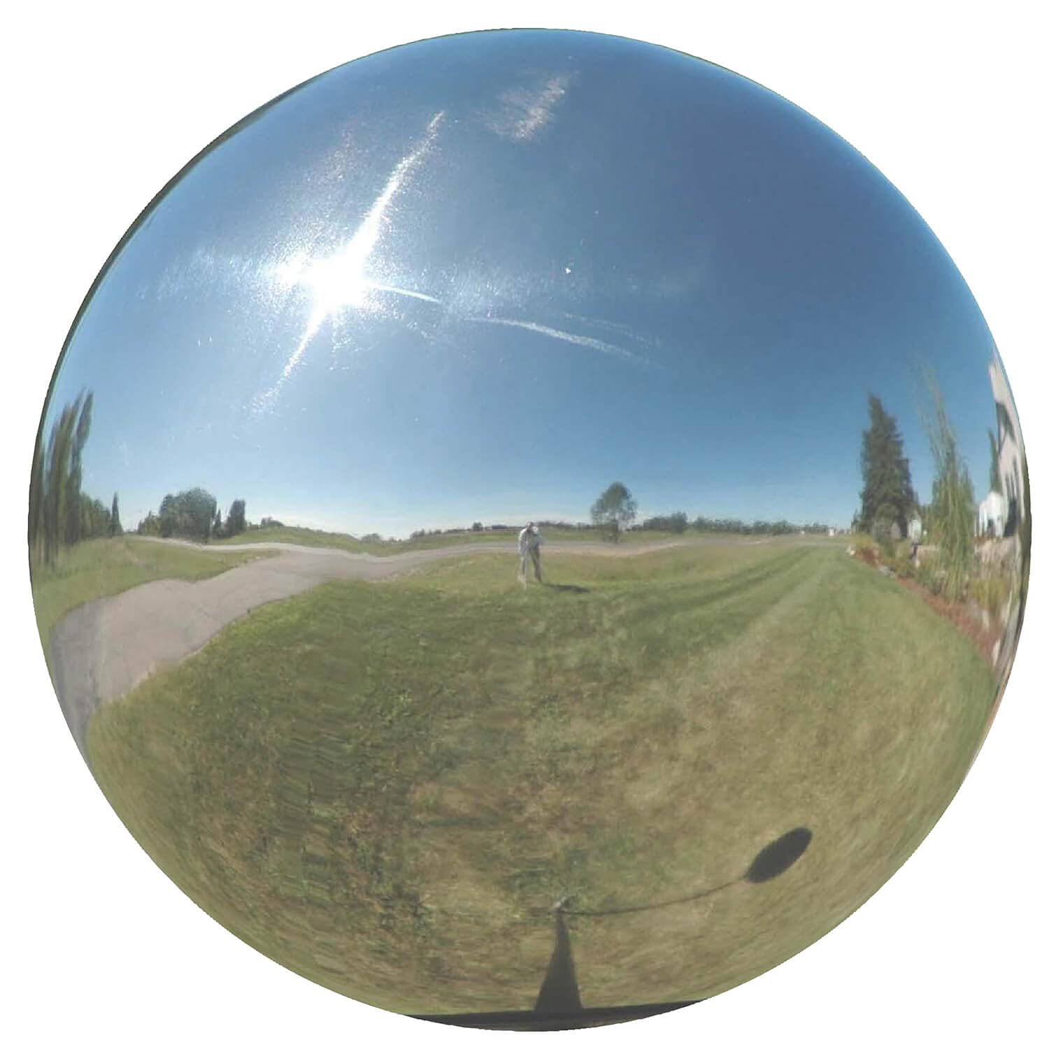 VCS SIL08 Mirror Ball 8-Inch Silver Stainless Steel Gazing Globe