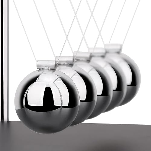 Miniatura 4 de QLKUNLA Newtons Cradle - Bolas de equilibrio de ciencia y física, juguete de movimiento cinético para decoración de escritorio, para el hogar y la