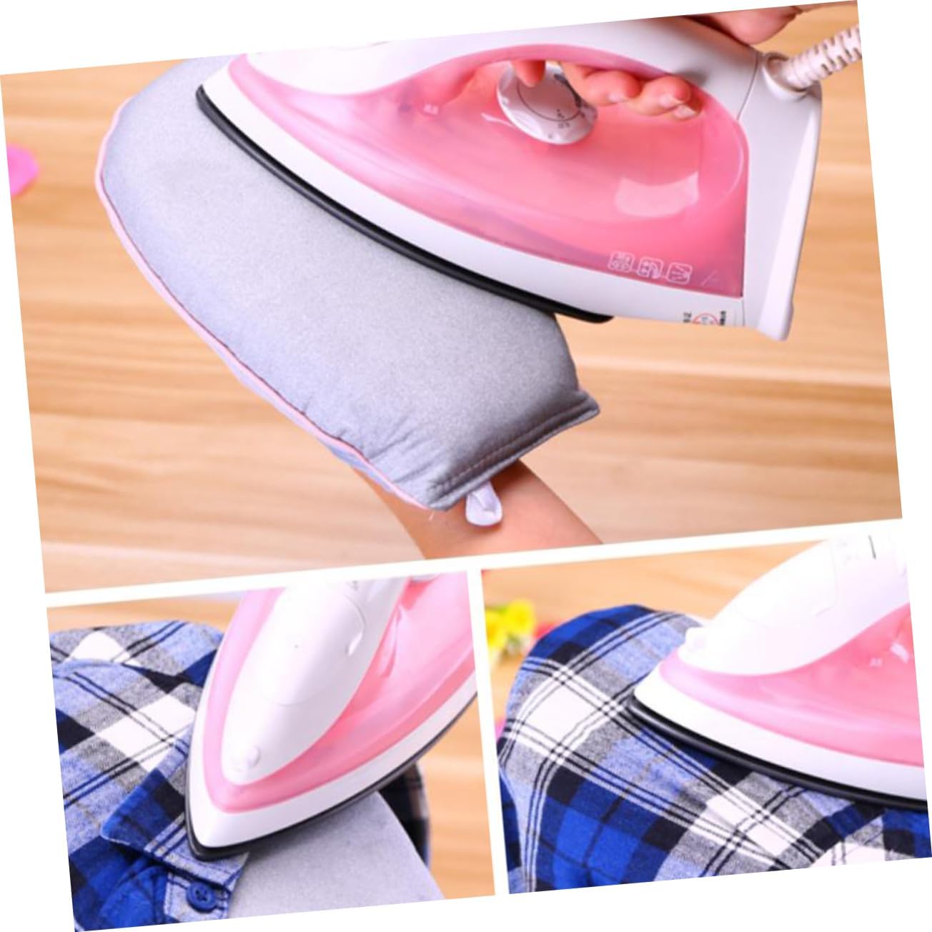 LIFKOME 3pcs Thickened Scalding Ironing Glove Insulation for Handheld Comfortable Breathable Design for Home Use