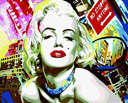 YXQSED [Framless DIY Oil Painting Paint by Number Home Decor Wall Pic Value Gift-Marilyn Monroe 16 * 20inch
