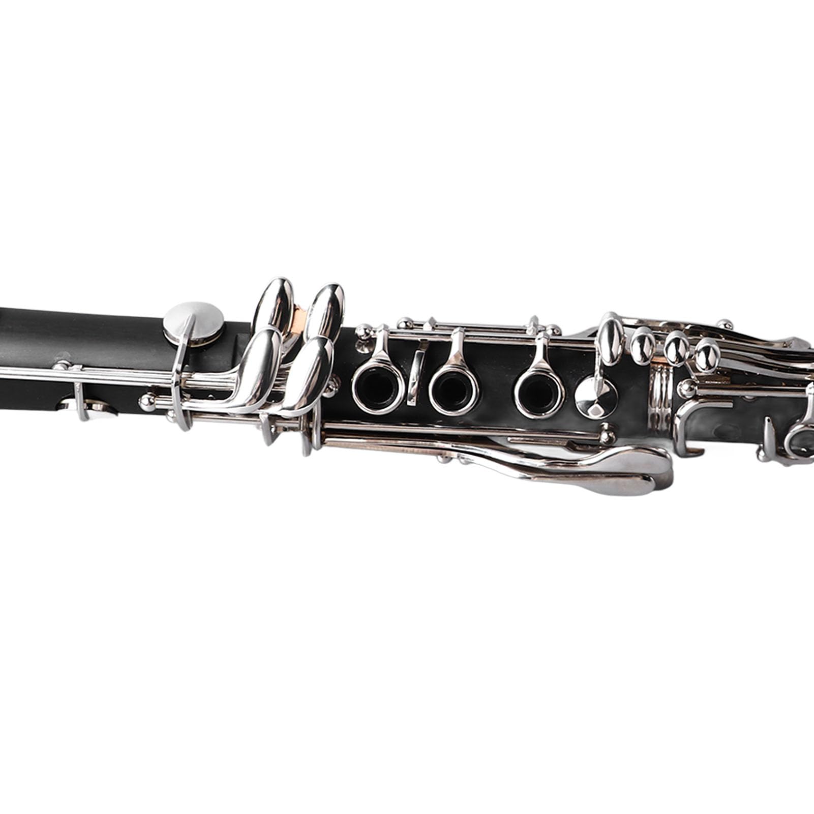 Calidad de Sonido Profesional, Ingeniería de Cuerpo de Plástico BB Clarinete, Teclas Chapadas Ni, Kit Preciso y Preciso y Completo con, Correa de Hombro, Tela, Clamp/Holder de Caña,