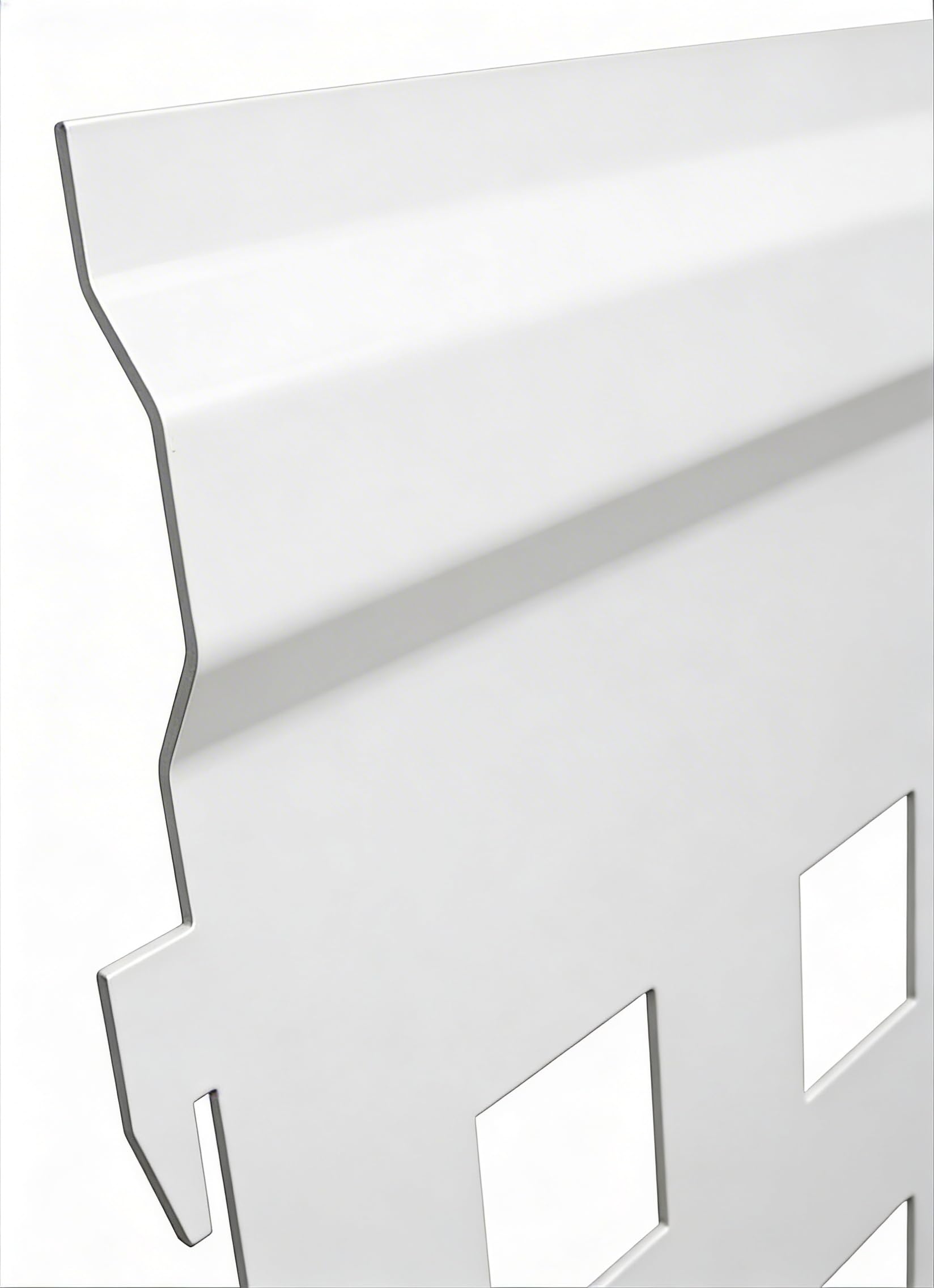Kit de Valla de Automontaje en Acero Galvanizado, Metálica de Ocultación con Fácil Instalación, Modelo Cuadros, 457 x 50 cm, Blanco