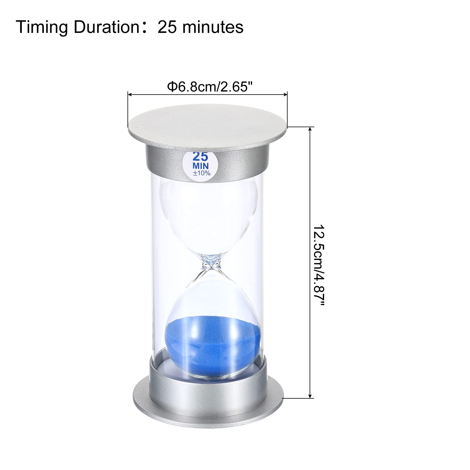 PATIKIL 25 Minute Sand Timer, Sandy Clock With Plastic Cover Count Down Sand Glass for Games Kitchen - Image 2