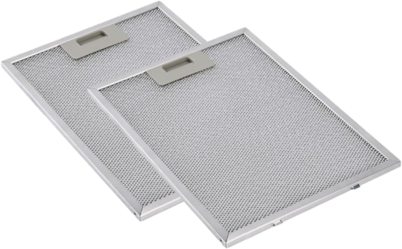 Genérico 2 filtri di ventilazione in rete metallica filtri in alluminio per cappa aspirante da cucina, filtro di ventilazione di ricambio per cappe da cucina, 32 x 26 cm