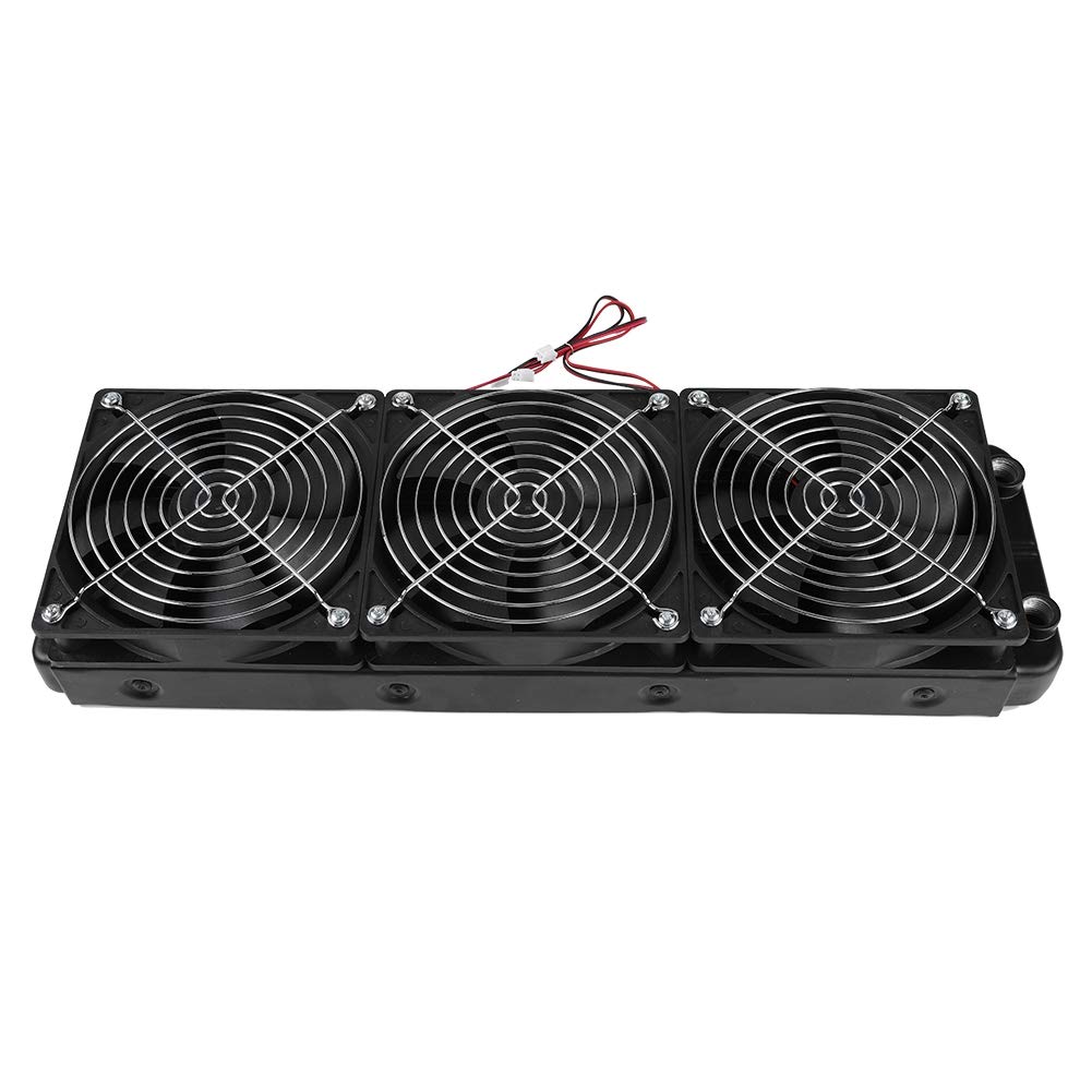 Radiador de refrigeración por agua para CPU con rosca G1/4, intercambiador de calor de aluminio de 18 tubos, incluye ventilador de 120 mm para refrigerador líquido de CPU, gabinete (360 mm)