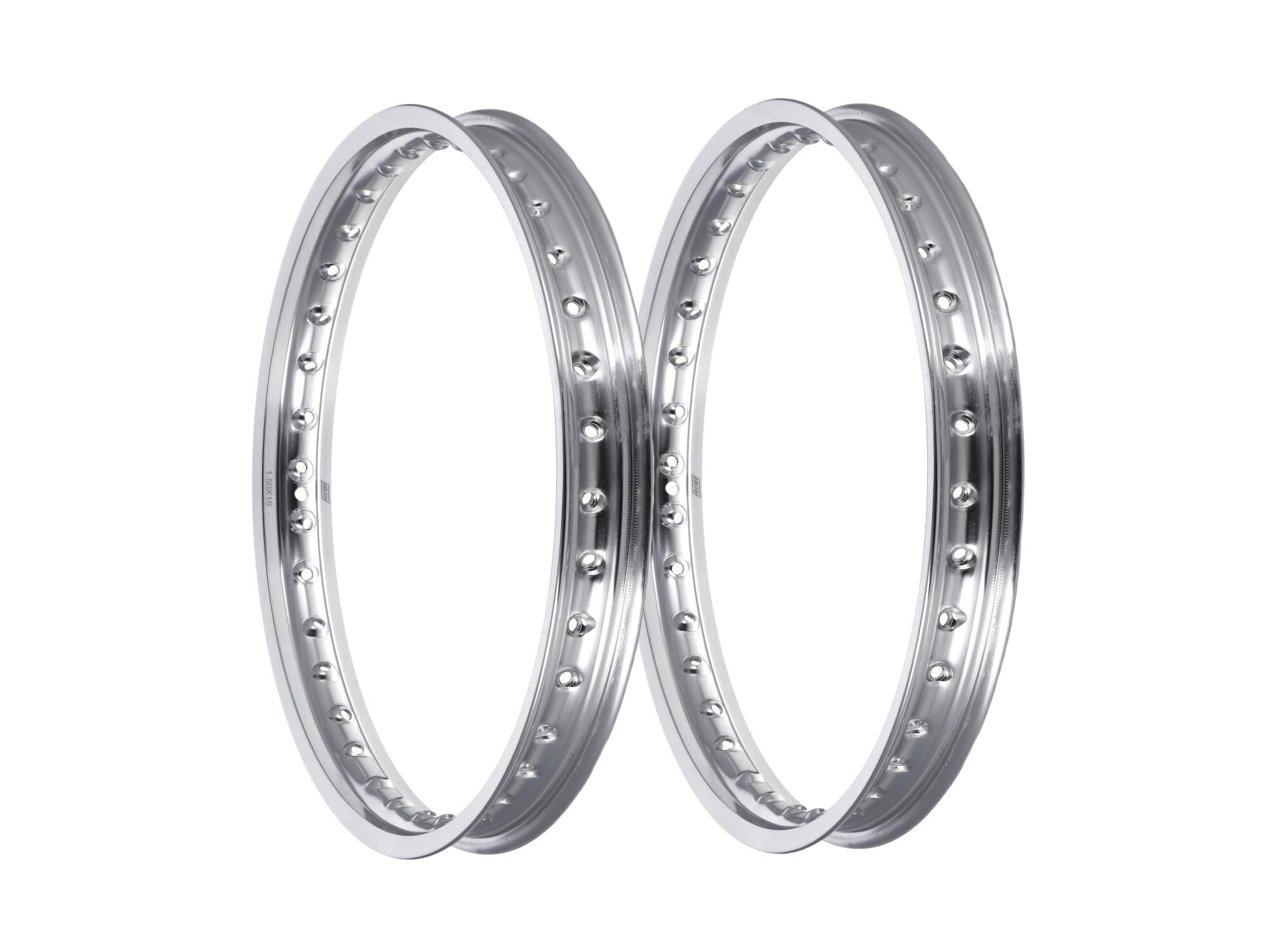 Zestaw: 2 x felga 1,5 x 16" aluminiowa felga polerowana - do Simson S50, S51, KR51 Schwalbe, SR4