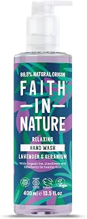 Faith in Nature a natural lavender and geranium hand wash with grape skin extract, 400ml (packaging may vary)